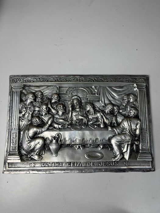 Ultima Ceia de Cristo, alto relevo em "Liga de Estanho"