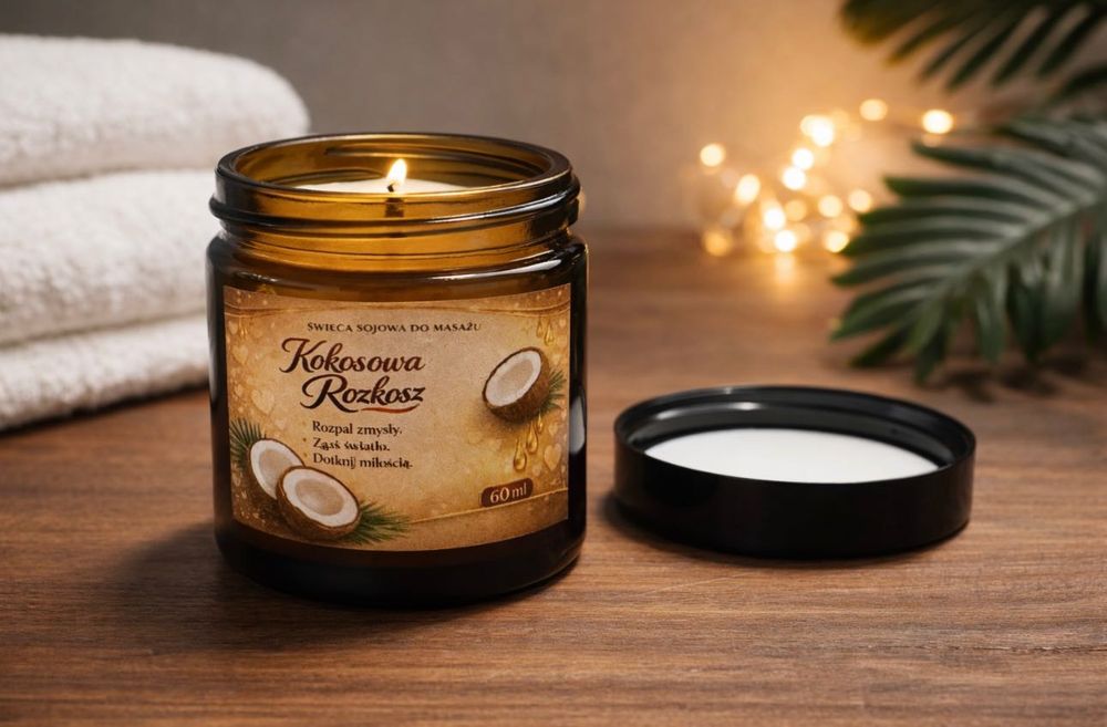 Świeca sojowa, świeczka do masażu, walentynki