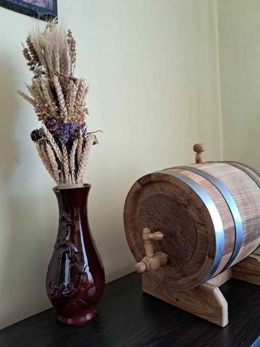 Діжка бочка дубова деревяна з краником на закваску на коньяк водочку