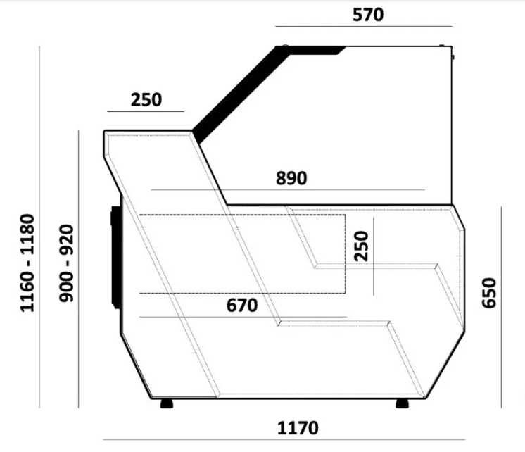 Lada chłodnicza CEBA Bochnia IZI 1360 mm - Nowa