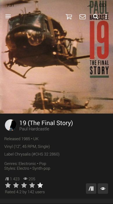 Paul Hardcastle 19 The Final Story 12" Singiel Chrysalis UK 1985 NMint