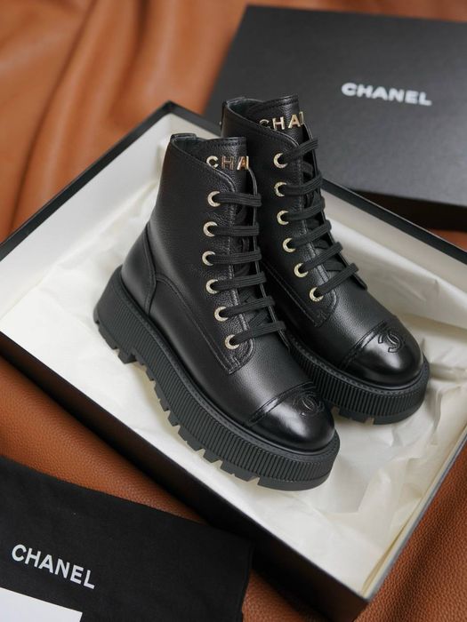 НАЯВНІСТЬ 1:1 | Чорні чоботи Chanel - 24 см устілка