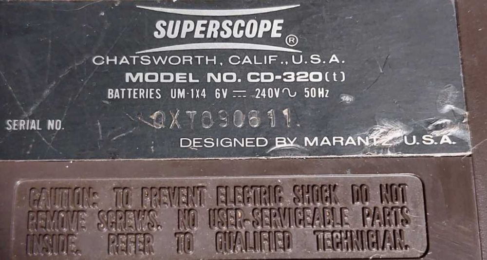 Професійний касетний магнітофон Superscope Marantz CD-320