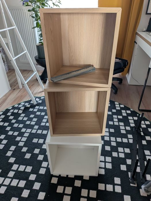 Eket ikea biały dębowy kostka regał pudło szafka schowek 35x25x35