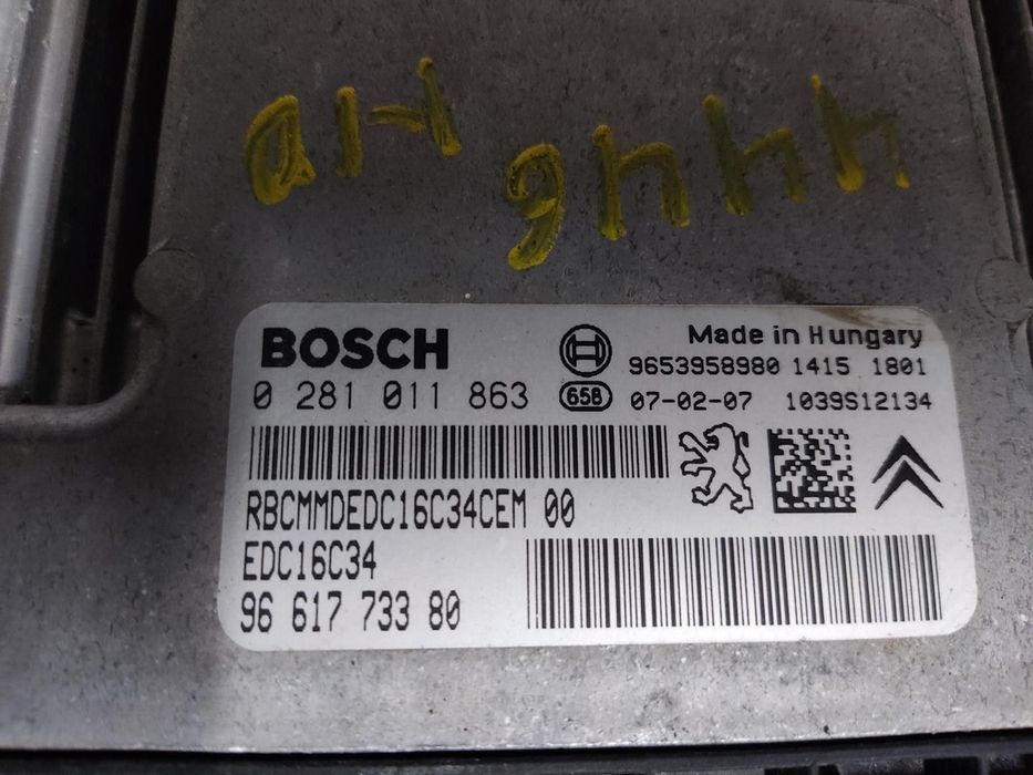 CENTRALINA MOTOR UCE PEUGEOT 307 2007 -0281011863