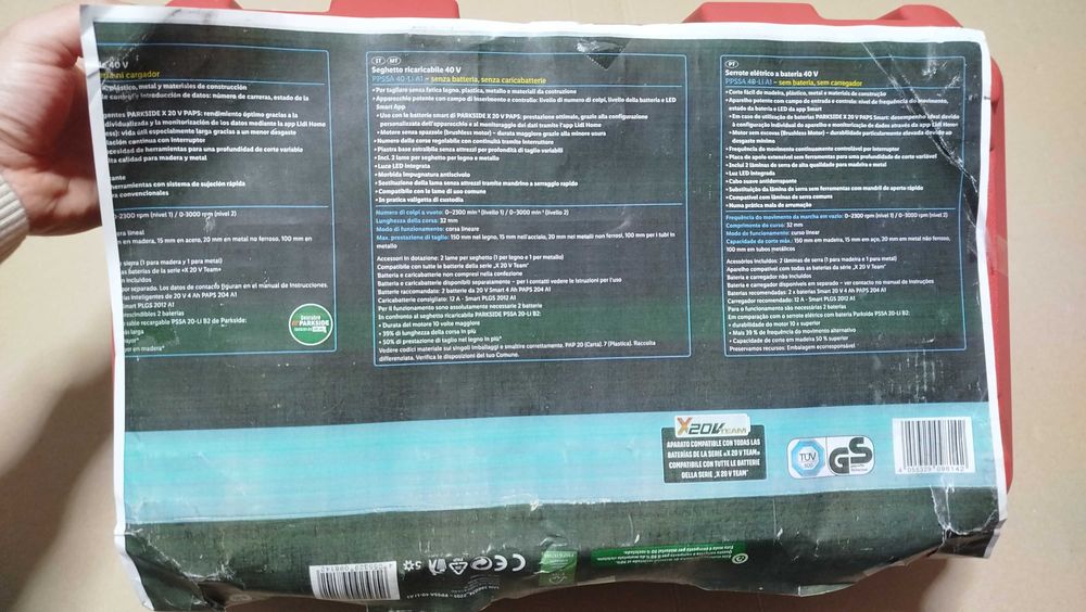 Serra Sabre sem fio PARKSIDE PERFORMANCE 40 V »PPSSA 40-Li A1« B-ware