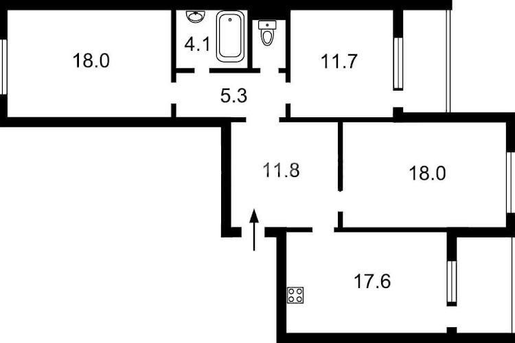 3-комнатная квартира по адресу Балтийский пер. (площадь 96 м²) - Atlanta.ua - фото 9