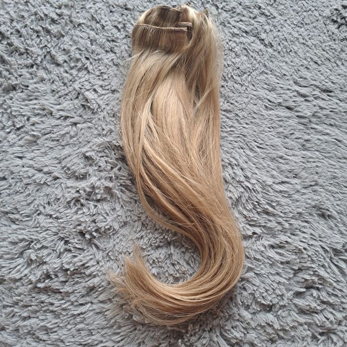Włosy Clip-in naturalne Remy 45 cm 120g Jasny Brąz/ Miodowy Blond 1.33