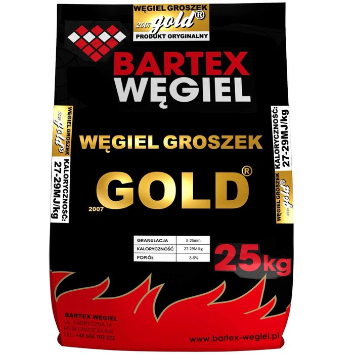 Ekogroszek groszek WĘGIEL BARTEX GOLD SILVER 29MJ- 27MJ wesoła SKARBEK