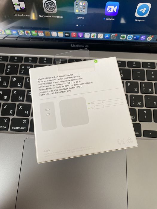 Блок адаптер зарядка Apple 35 W ватт юсб - с type-c usb-c