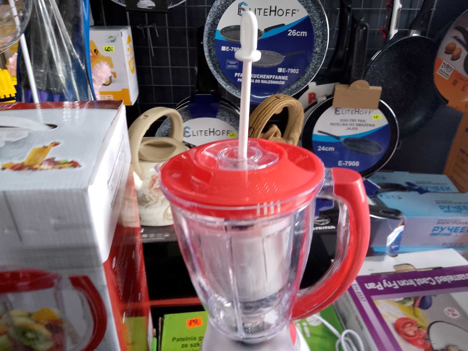 BLENDER KIELICHOWY SZKLANY do owoców i warzyw Kruszy Lód mocny bardzo