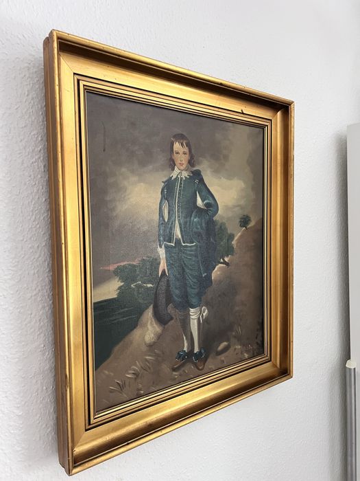 Olejny obraz,Błękitny chłopiec