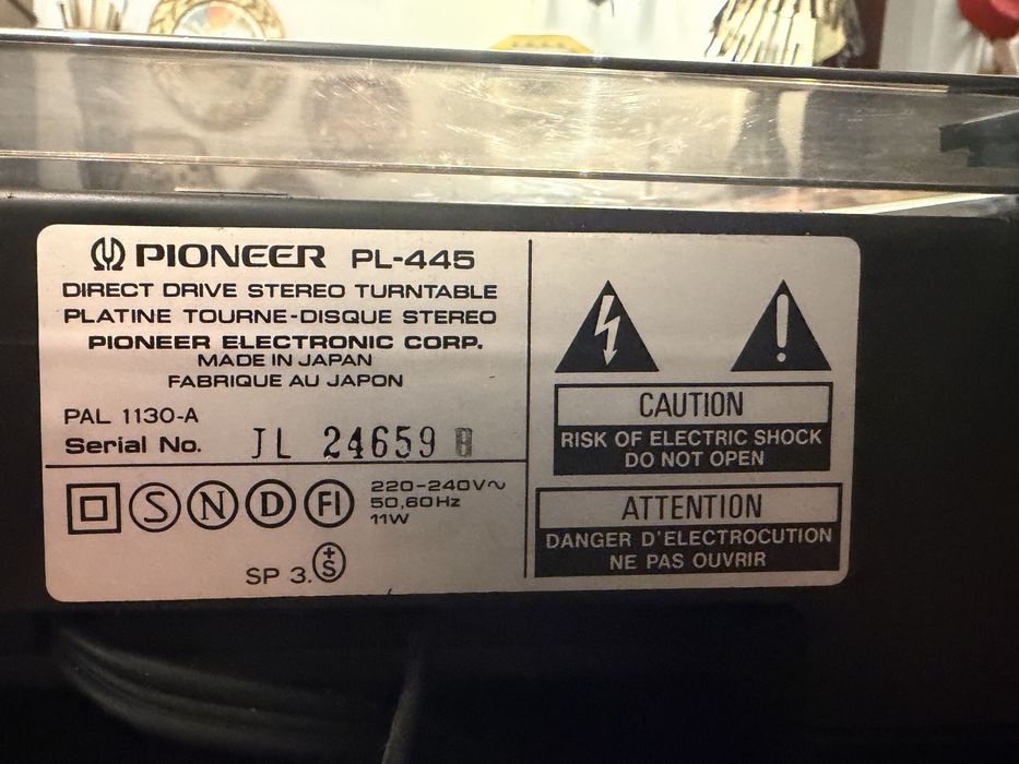 PIONEER PL-445 Gira-Disco