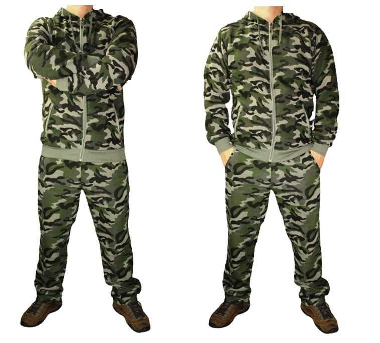 OCIEPLANY komplet dresowy męski bluza na suwak z kapturem roz M-9XL