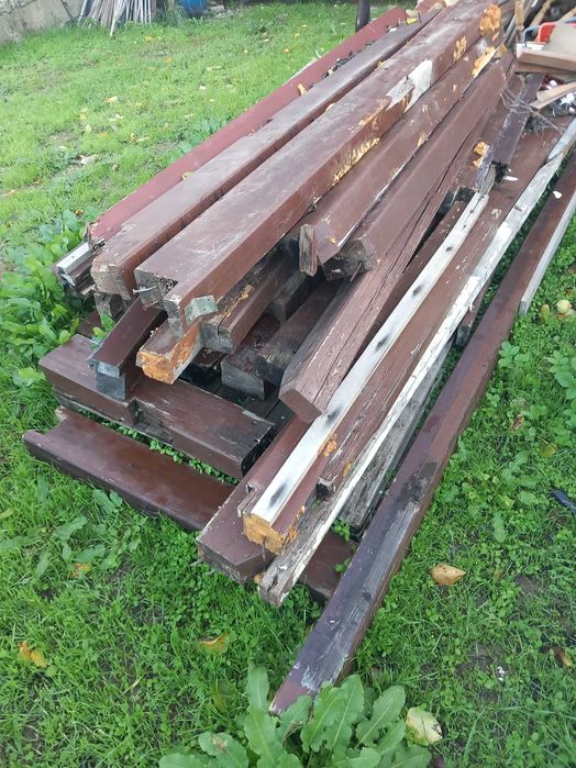 Varios toros de madeira de pergulas, lote