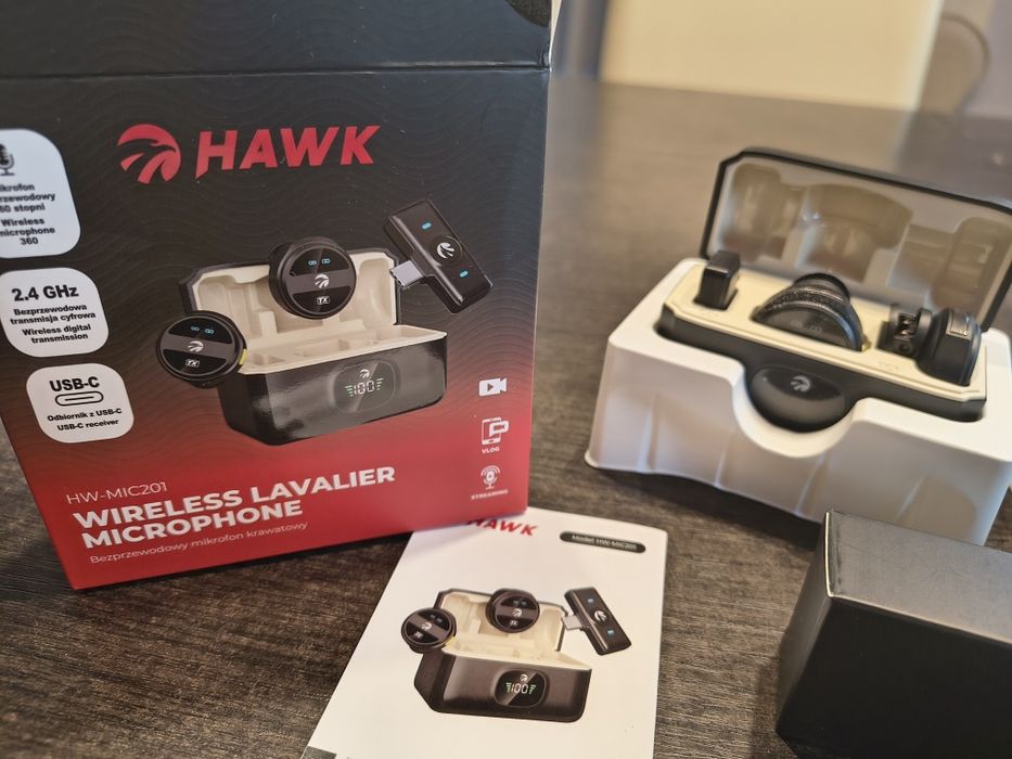 Mikrofon 2szt Hawk krawatowy bezprzewodowy