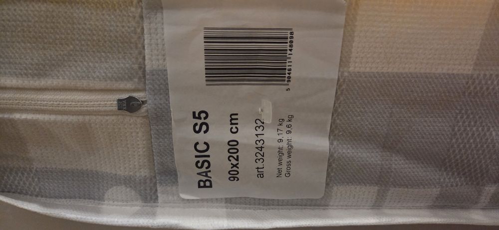 Materac 90×200 JYSK basic s5