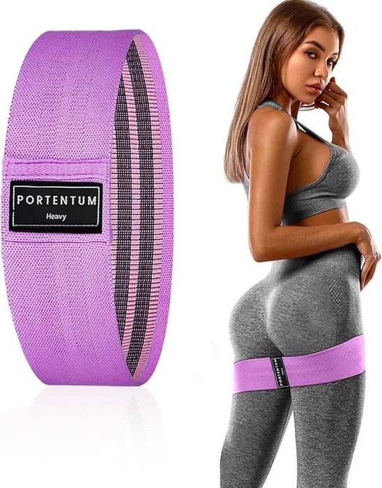 Taśmy oporowe z tkaniny fitness zestaw Portentum 2 sztuki