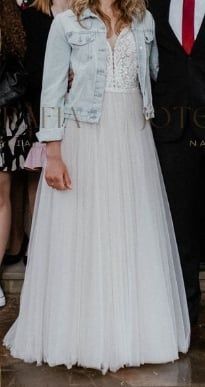 Suknia ślubna kremowa ecru rozmiar S