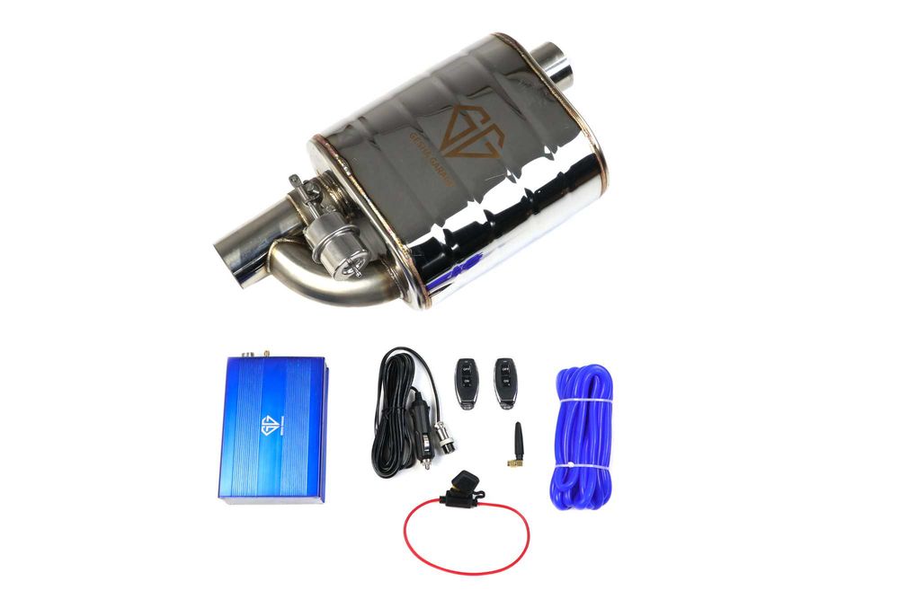 глушитель управляемый с вакуумным клапаном вихлоп труби 76мм 63мм 51мм