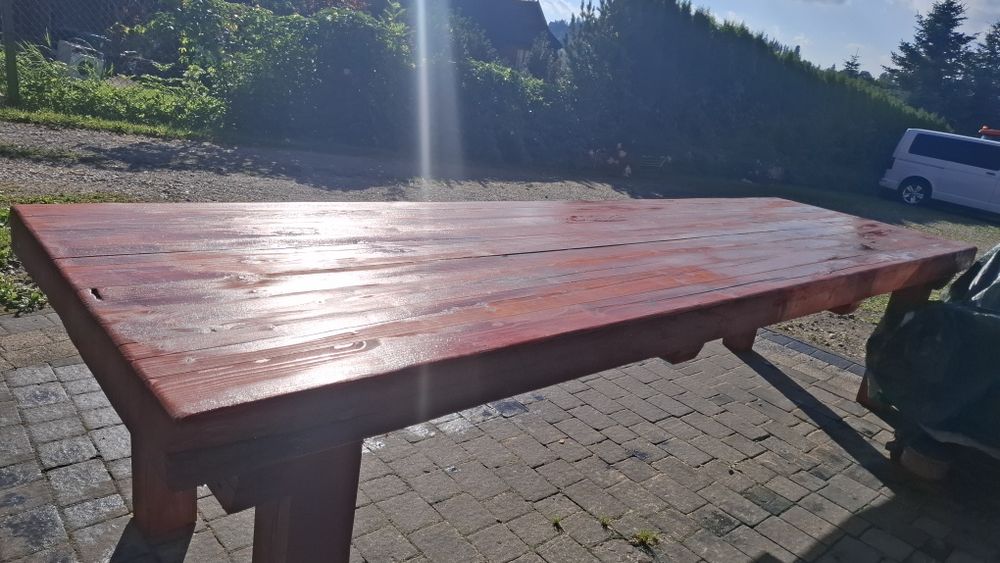 Stół ogrodowy domowy z litego drewna