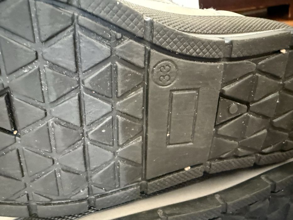 Śniegowce buty dziewczęce ocieplane srebrne r.33