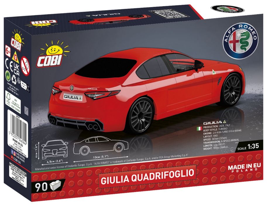 Samochód Alfa Romeo Giulia klocki cobi 24604