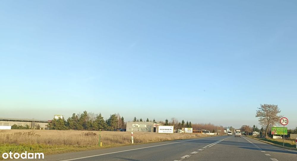 Działka przy głównej drodze  Wrocław - Środa Ślaska *wydane W-Z *