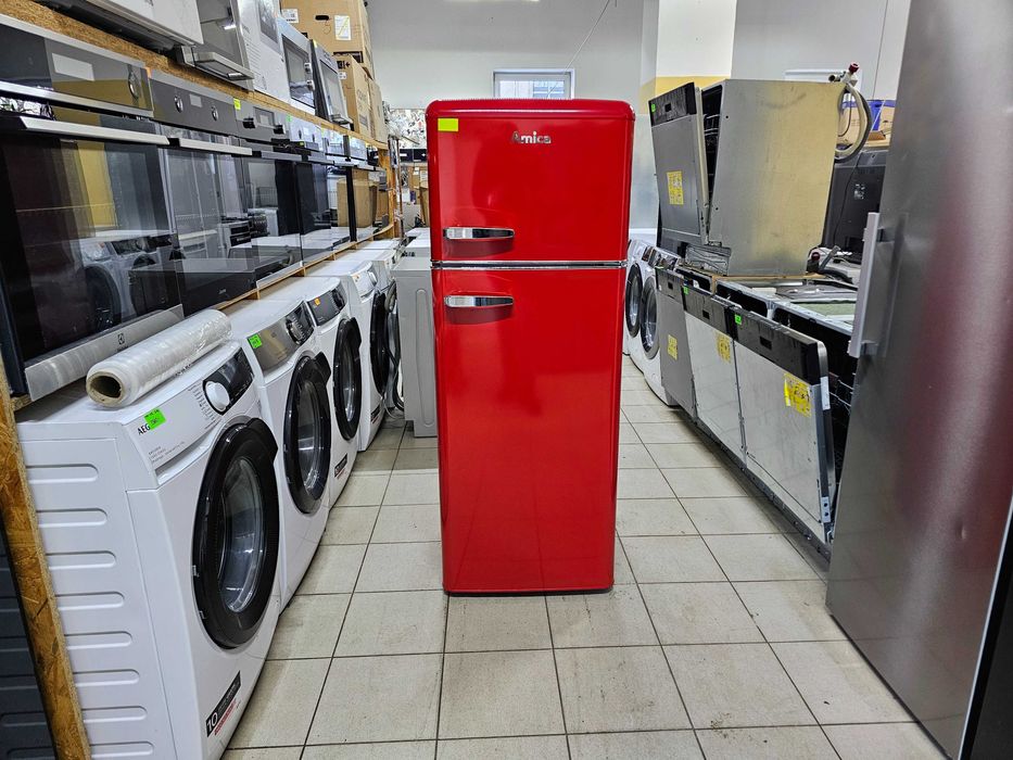 Lodówka retro AMICA KGC15630R | 144cm | 206L | Czerwona | gw3mce