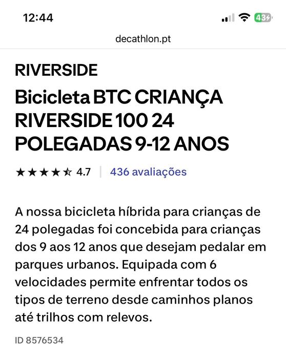 Bicicleta criança