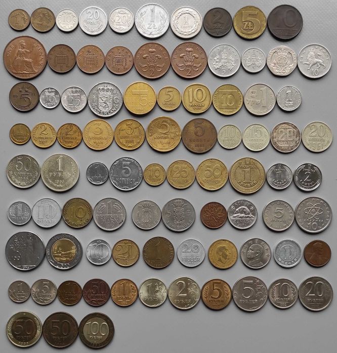 Набор монет для начинающих нумизматов (83 монеты за 445 грн.)