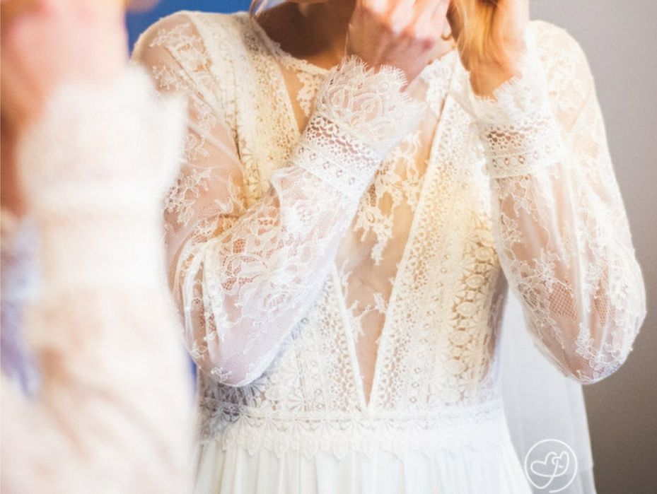 Suknia ślubna boho rustykalna