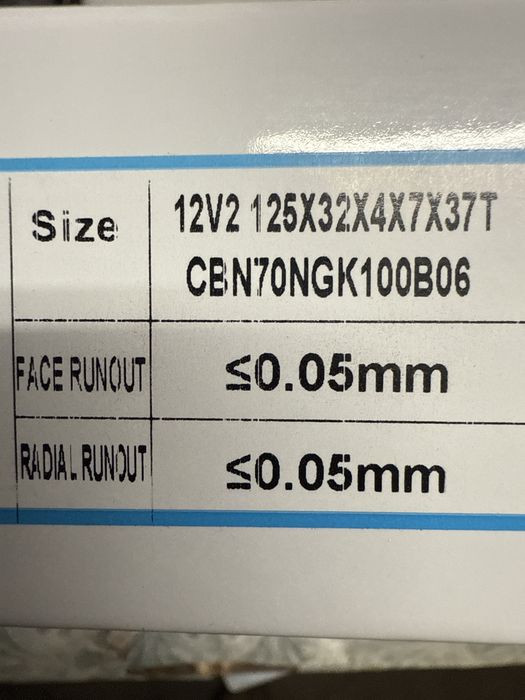 CBN jakość ! - ściernica Koło szlifierskie CNC 125/32