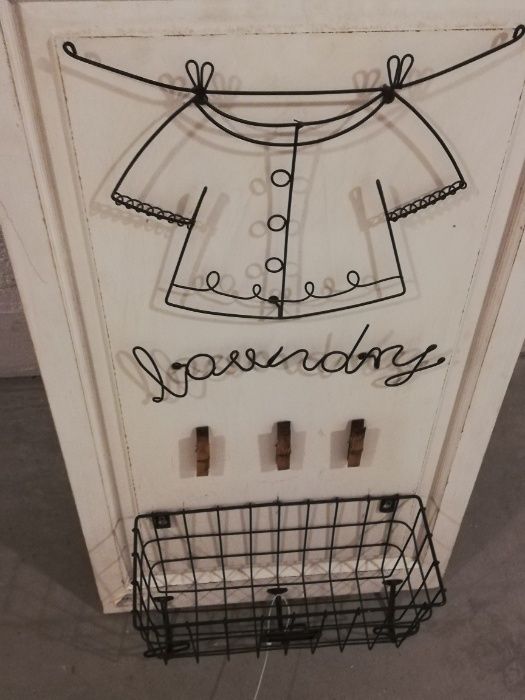 !NOVO! Placa decorativa Vintage Lavandaria do GATO PRETO 41x74cm