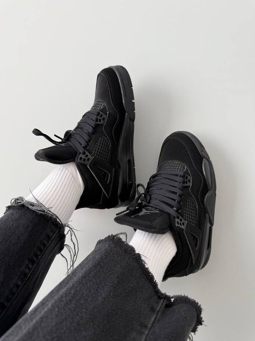Nike Air Jordan 4 Retro Black Cat кросівки найк аір джордан 4 джордани