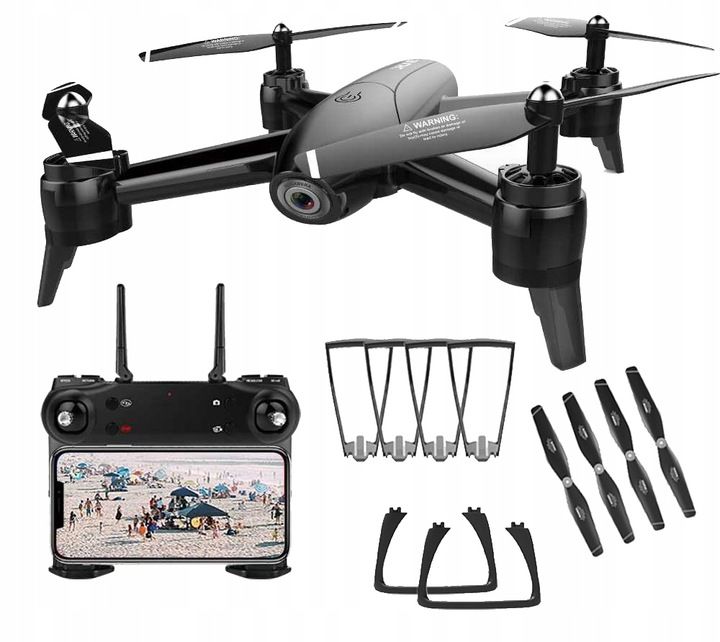 Dron Sg106 Podwójna Kamera 4k Hd Wifi Fpv Czarny Pro Mini Rc 2 Kamery