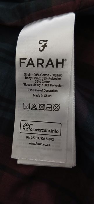 Стильна чоловіча куртка харінгтон Farah (Британський S)