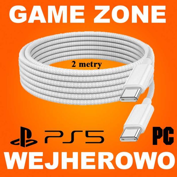 Kabel do pada PS5 DualSense USB-C + telefon + PC= ładowanie + transfer