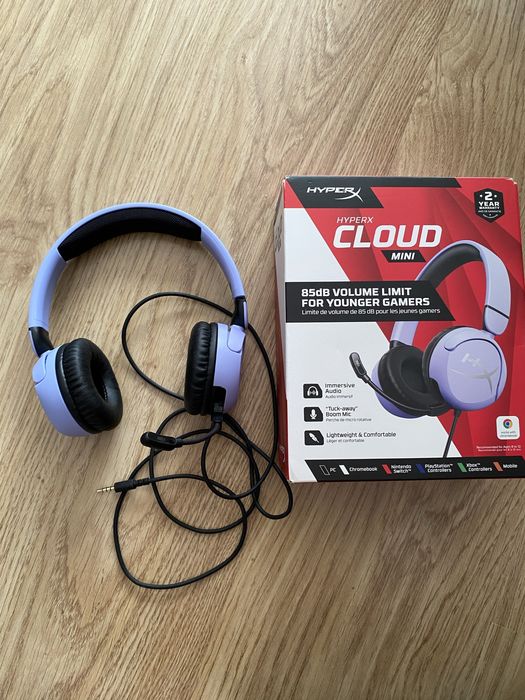 Słuchawki nauszne z mikrofonem Hyperx Cloud Mini fioletowe