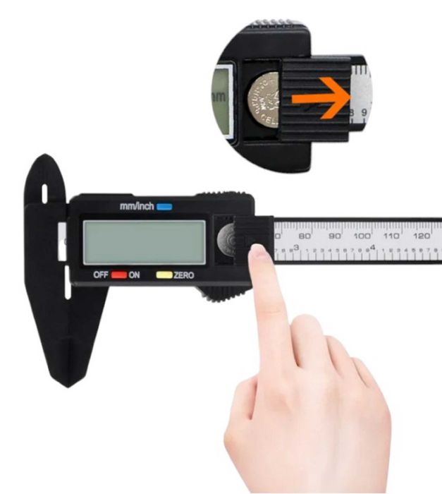 Suwmiarka elektroniczna cyfrowa wyświetlacz LCD miarka 150mm + bateria