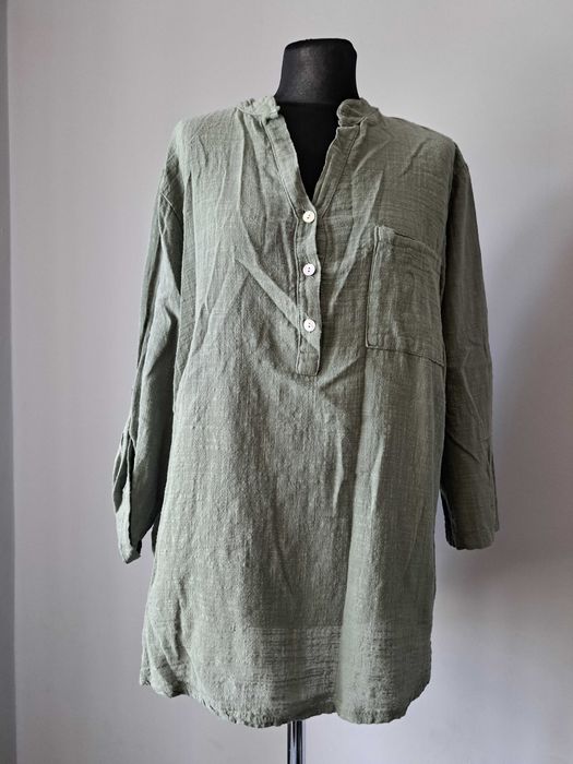 Sorbet Nowa koszula khaki z bawelny XL/42