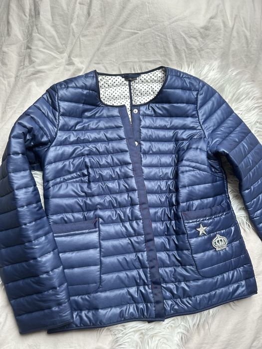 Granatowa kurtka pikowana jak nowa salko M