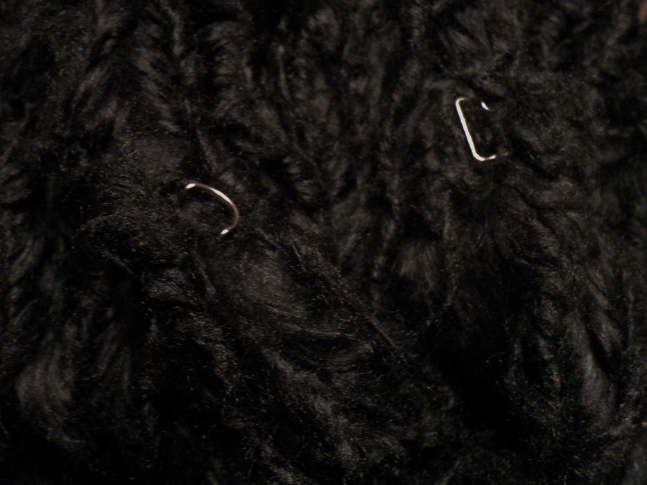 Полушубок шуба пальто из искусственного меха Supertrash чёрная черный