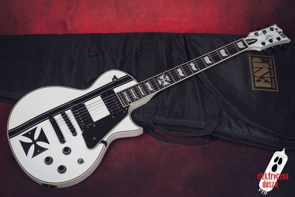 ESP LTD James Hetfield Iron Cross Snow White 2014