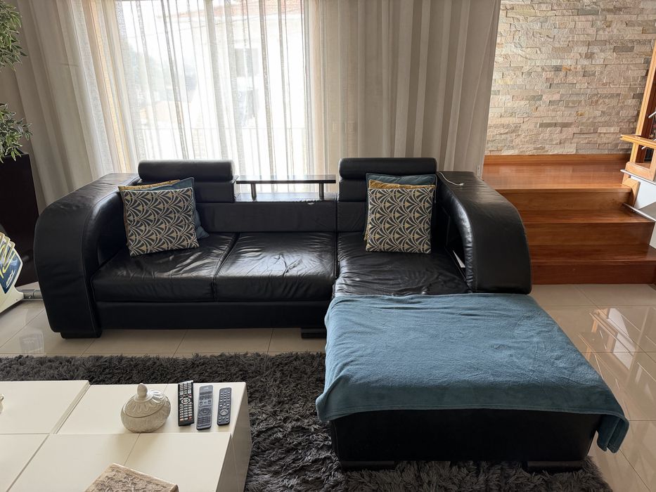 Sofá Chaise Longue preto