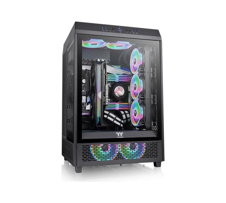 Thermaltake The Tower 500 Black + 6  Fans & Controller