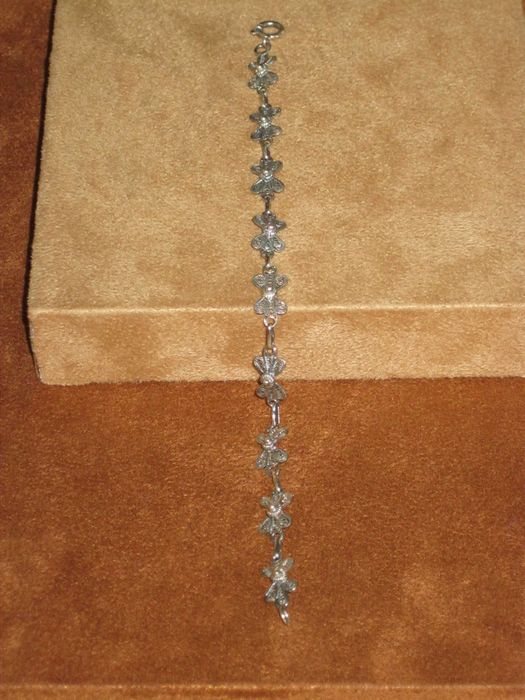 Pulseira Filigrana Artesanal Prata Maciça de Lei 835`/.. C/Contraste
