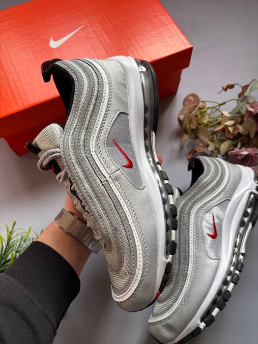 В Наявності! Nike Air Max 97 OG ‘Silver Bullet’•Кросівки Найк Аір Макс (сірі,сріблий)