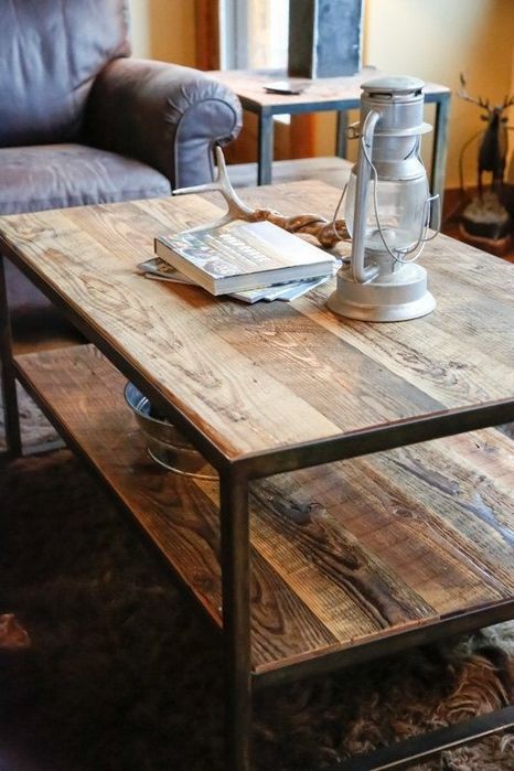 Stolik kawowy, Rustykalny, stare drewno.