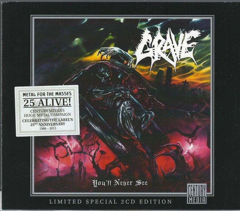 2 CD Grave - You'll Never See (2012) (Century Media) Slipcase